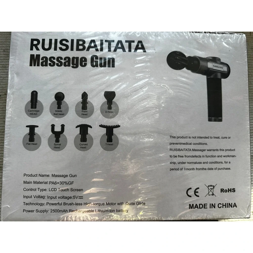 RUISIBAITATA Massage Gun Deep Tissue Percussion Massager 20‎ Speed LCD New
